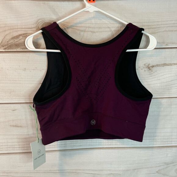 We Wander Purple Racerback Sports Bra Size Large - Picture 3 of 8